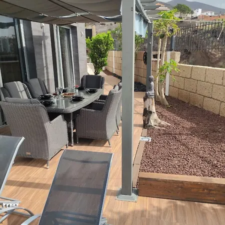 Villa Luxury Sea Views Heated Pool Private Jacuzzi Wifi Bbq Parking Tennis Court Candelaria